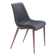 Load image into Gallery viewer, Upholstered Faux Leather Dining Side Chairs (Set of 2) - Black
