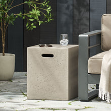 Load image into Gallery viewer, Modern Tank Holder Side Table With Smooth Concrete Surface
