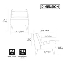 Load image into Gallery viewer, Upholstered Armless Accent Chair
