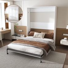 Load image into Gallery viewer, Queen Murphy Bed, Foldable Wall Bed, Space Saving Design For Bedrooms - White
