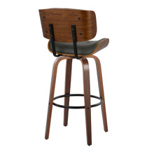 Load image into Gallery viewer, Lombardi - Mid-Century Modern Fixed Height Barstool With Swivel With Round Footrest (Set of 2)
