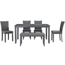 Load image into Gallery viewer, Dining Table Set With Upholstered Chairs, Rectangular Dining Table Set
