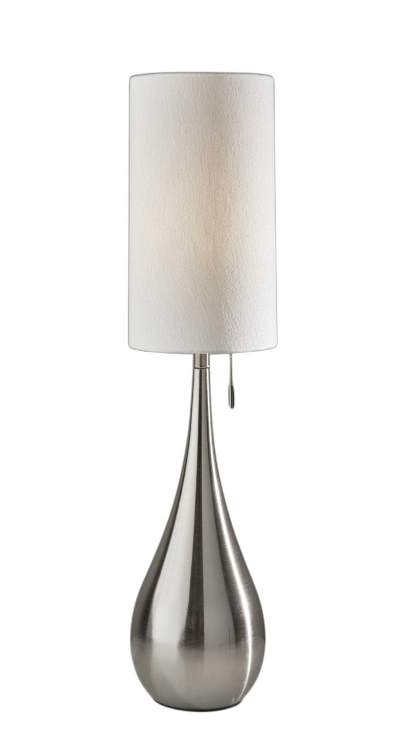 Metal Teardrop Table Lamp - Brushed Steel