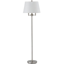 Load image into Gallery viewer, Four Light Traditional Shaped Floor Lamp With White Square Shade - Nickel

