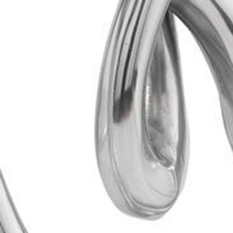 Buffed Modern Abstract Tabletop Sculpture - Silver