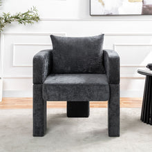 Load image into Gallery viewer, Modern 3 Leg Chenille Accent Chair With Ergonomic Arms &amp; Removable Pillow
