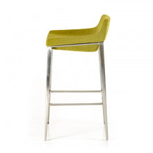 Load image into Gallery viewer, Stainless Steel Low Back Bar Height Bar Chair - Green / Silver
