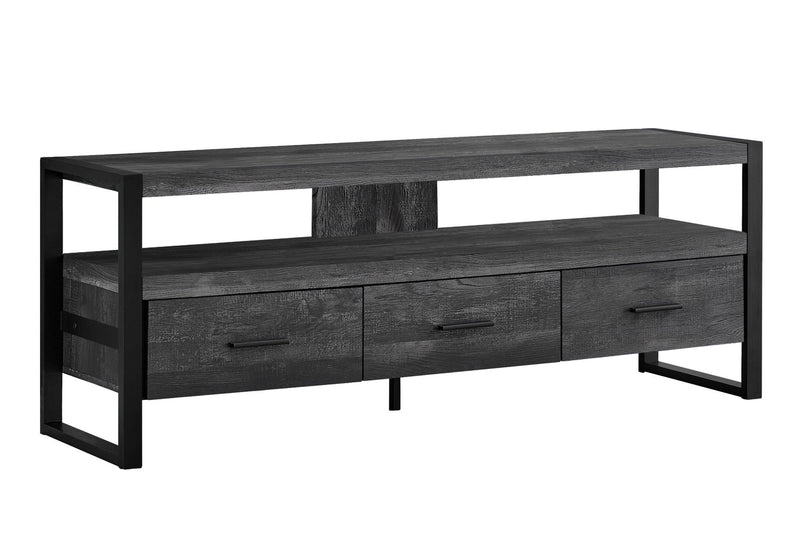 Cabinet Enclosed, Storage TV Stand - Black