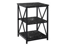 Load image into Gallery viewer, 26" Square End Table With Two Shelves - Black
