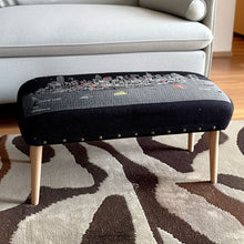 Load image into Gallery viewer, Wool Ottoman - Gray / Brown
