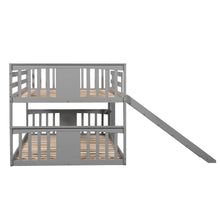 Load image into Gallery viewer, Full Over Full Bunk Bed with Ladder with Slide, Gray (Old SKU :LP000208AAE)
