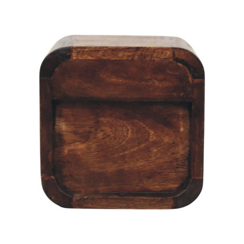 Solid Wood One Drawer Floating Nightstand (731544) - Brown