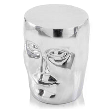 Load image into Gallery viewer, Aluminum Faces Round End Table - Silver

