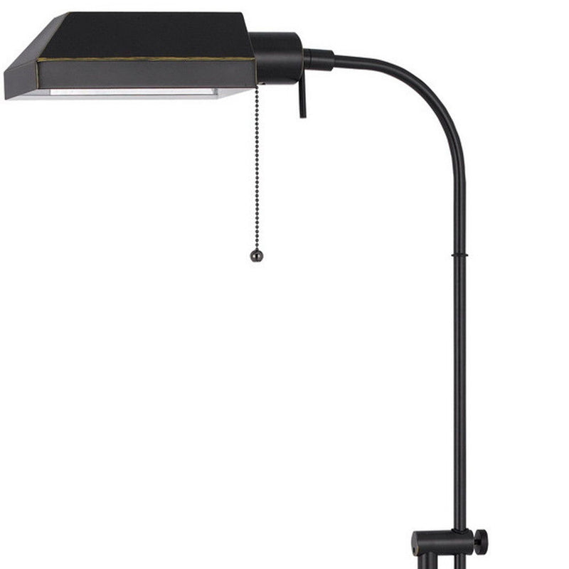 Adjustable Traditional Shaped Floor Lamp With Bronze Square Shade - Bronze