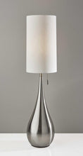 Load image into Gallery viewer, 35" Brushed Steel Metal Teardrop Table Lamp

