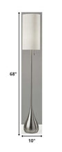 Load image into Gallery viewer, 68" Silver Floor Lamp With White Fabric Drum Shade
