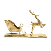 Load image into Gallery viewer, Deer Christmas Tabletop Sculpture (633860) - Gold
