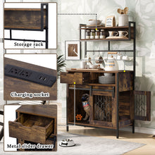 Load image into Gallery viewer, Furniture Style 2 In 1 Pet Friendly Dog Crate Composite Desk Hutch - Rustic Brown
