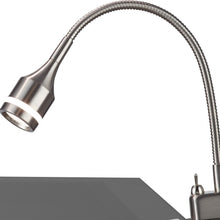 Load image into Gallery viewer, 15" Black Metal Adjustable Clip On LED Table Lamp
