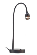 Load image into Gallery viewer, 18" Black Metal Adjustable LED Desk Lamp

