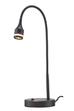 Load image into Gallery viewer, 18" Black Metal Adjustable LED Desk Lamp
