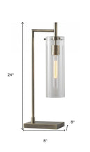 Load image into Gallery viewer, 24" Brass Novelty With Clear Cylinder Shade
