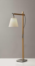 Load image into Gallery viewer, 61" Natural Solid Wood Task With White Cotton Shade
