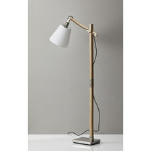 Load image into Gallery viewer, 61" Natural Solid Wood Task With White Cotton Shade
