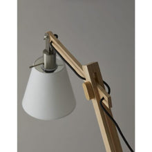 Load image into Gallery viewer, 61" Natural Solid Wood Task With White Cotton Shade
