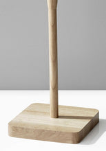 Load image into Gallery viewer, 59" Natural Solid Wood Floor Lamp With White Linen Drum Shade
