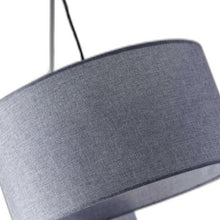 Load image into Gallery viewer, 91" Silver Three Light Tree Floor Lamp With Gray Linen Drum Shade
