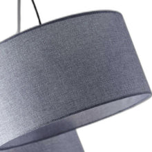 Load image into Gallery viewer, 91" Silver Three Light Tree Floor Lamp With Gray Linen Drum Shade
