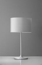 Load image into Gallery viewer, White On White Metal Table Lamp
