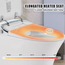Load image into Gallery viewer, Luxury Smart Toilet With Dryer And Warm Water, Elongated Bidet Toilet With Heated Seat, With Remote Control, Led Night Light, Power Outage Flushing, Soft Close Cover - White
