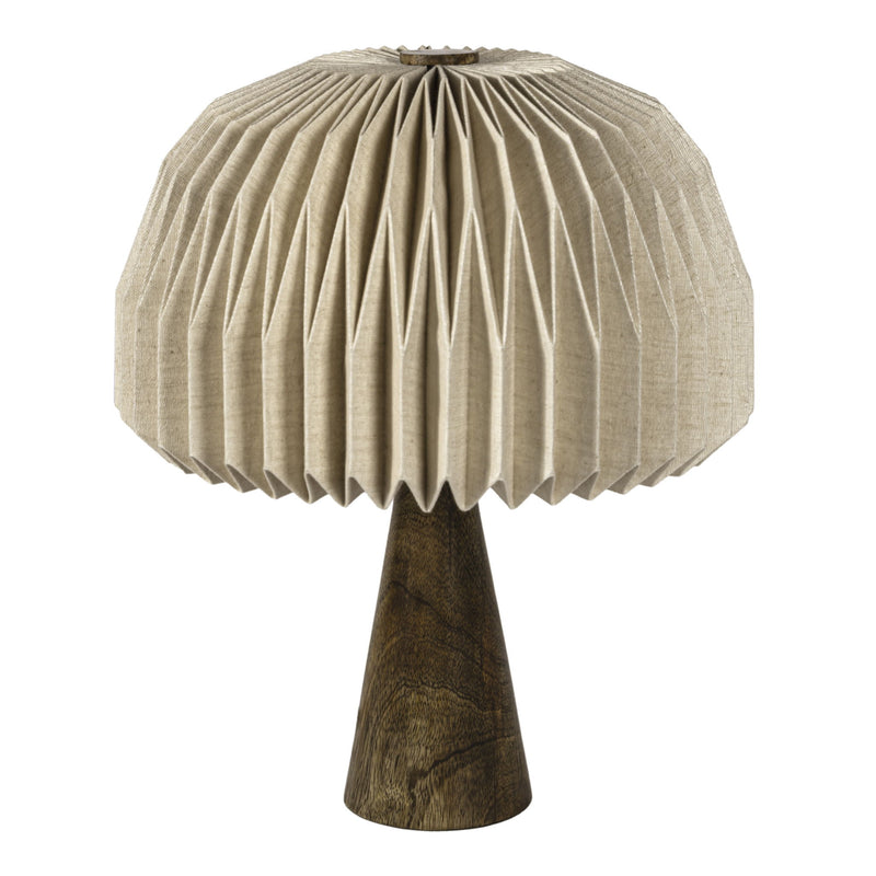 Geometric Table Lamp LED With Dome Shade - Natural