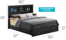 Load image into Gallery viewer, Stylish Storage Bed For Modern Spaces
