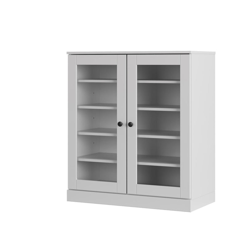 Twenty Pair Solid Woodshoe Storage Cabinet (752330) - White