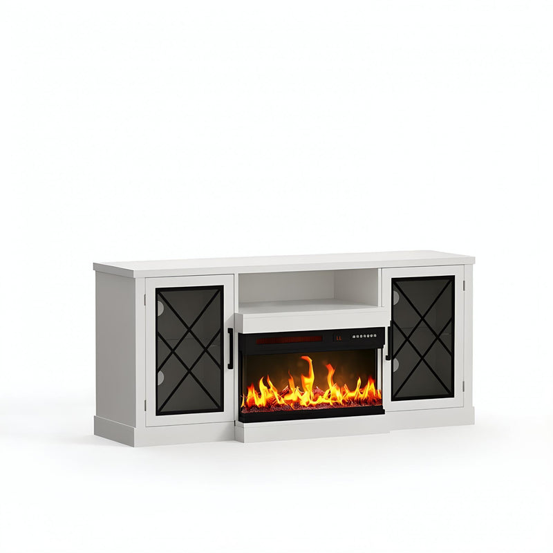 Fireplace TV Stand With Fireplace (734212) - White