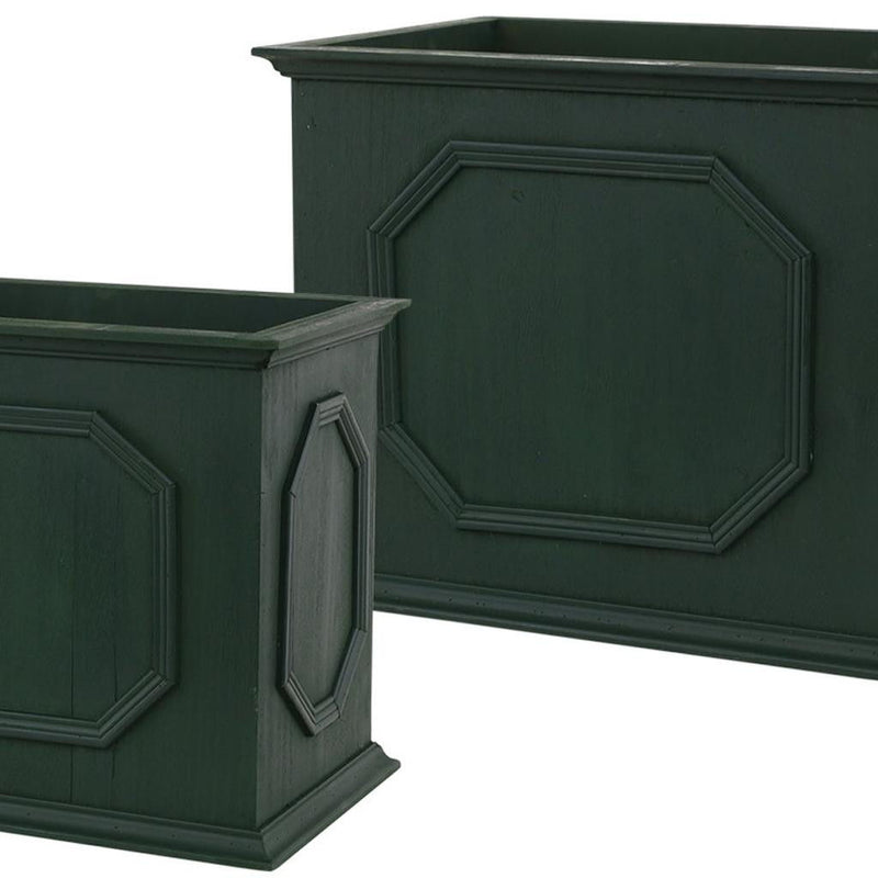 Rectangular Planter Boxes (Set of 3) - Green