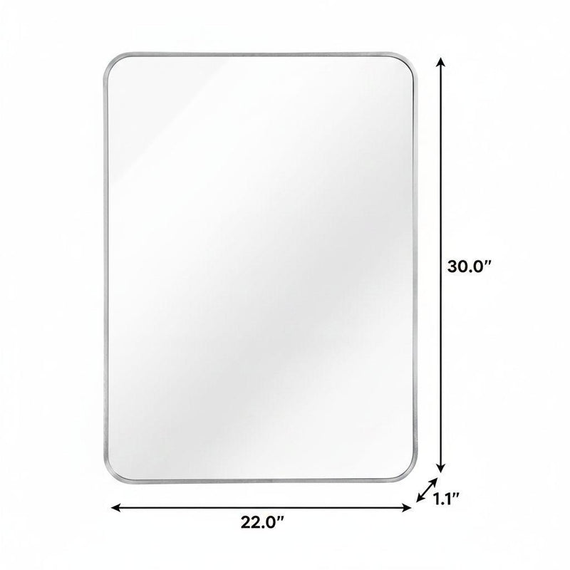 Aluminum Framed Bathroom Vanity Mirror (756056) - Silver