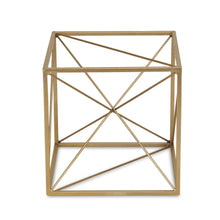 Load image into Gallery viewer, Abstract Geo Cube Sculpture - Gold
