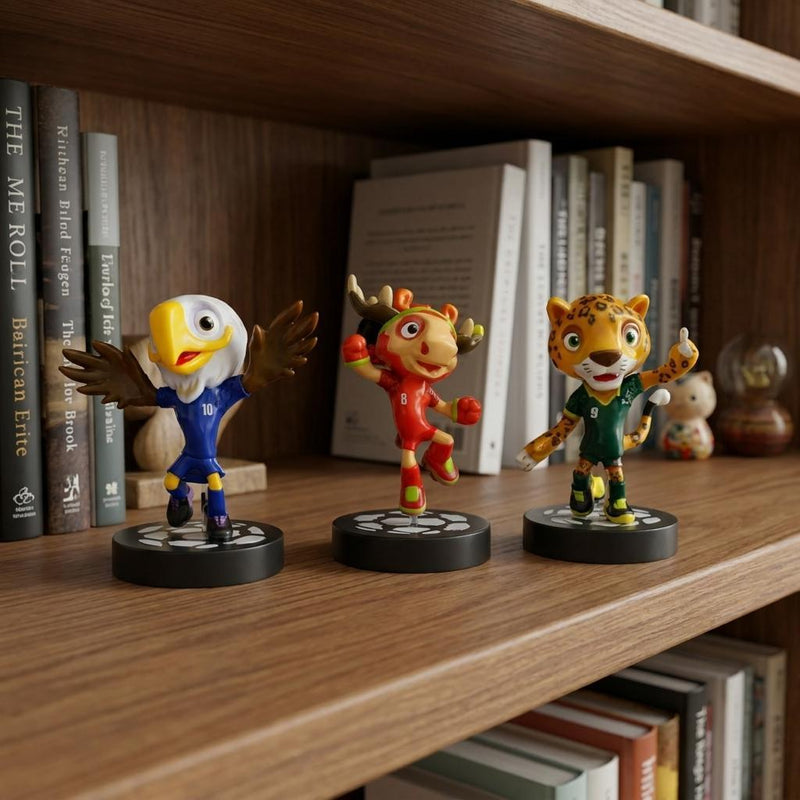 Fifa 2026" World Cup Collectible Mascot Vinyl Figurines (Set of 3) - Red
