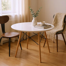 Load image into Gallery viewer, 36" Wood Round Top Dining Table - White
