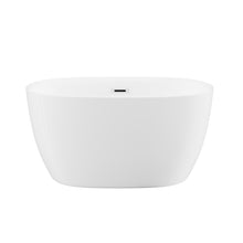 Load image into Gallery viewer, Freestanding Oval Bathtub With Overflow And Pop Up Drain, Double Walled Design - Gloss White
