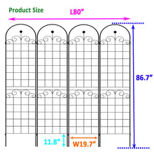 Load image into Gallery viewer, Metal Garden Trellis For Climbing Plants Outdoor Rustproof Plant Support Rose Trellis Netting Trellis
