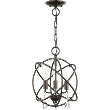 Load image into Gallery viewer, 14" Three-Light Dimmable Chandelier With Shades - Bronze
