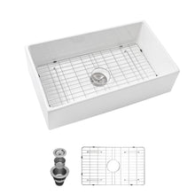 Load image into Gallery viewer, Farmhouse Sink, Apron-Front Porcelain Ceramic Single Bowl
