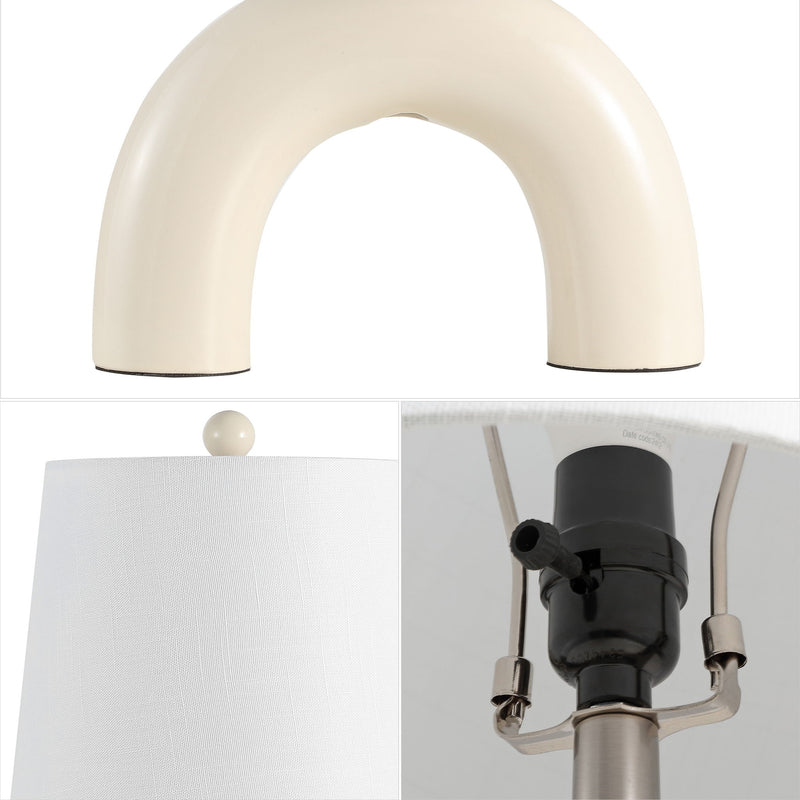 Novelty Table Lamps With Empire Shades (Set of 2) - Almond