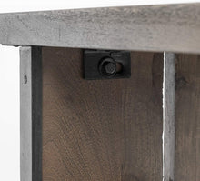 Load image into Gallery viewer, Rectangular Indian Mango Woodbrown Tone Finish W Metal Cladding On The Base Dining Bench
