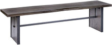 Load image into Gallery viewer, Rectangular Indian Mango Woodbrown Tone Finish W Metal Cladding On The Base Dining Bench
